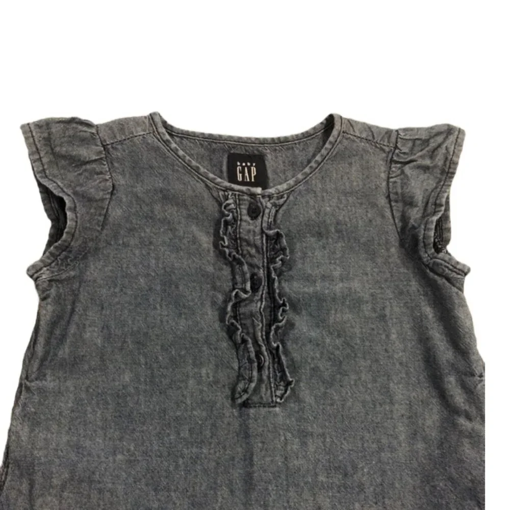 Baby Gap 2Y Chambray Ruffle Dress